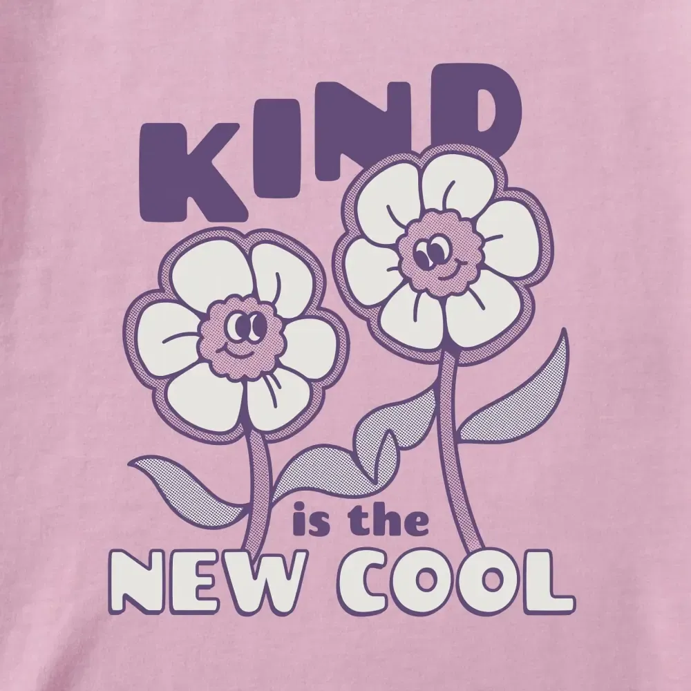 Women's Kind is the New Cool Flowers Short Sleeve Tee