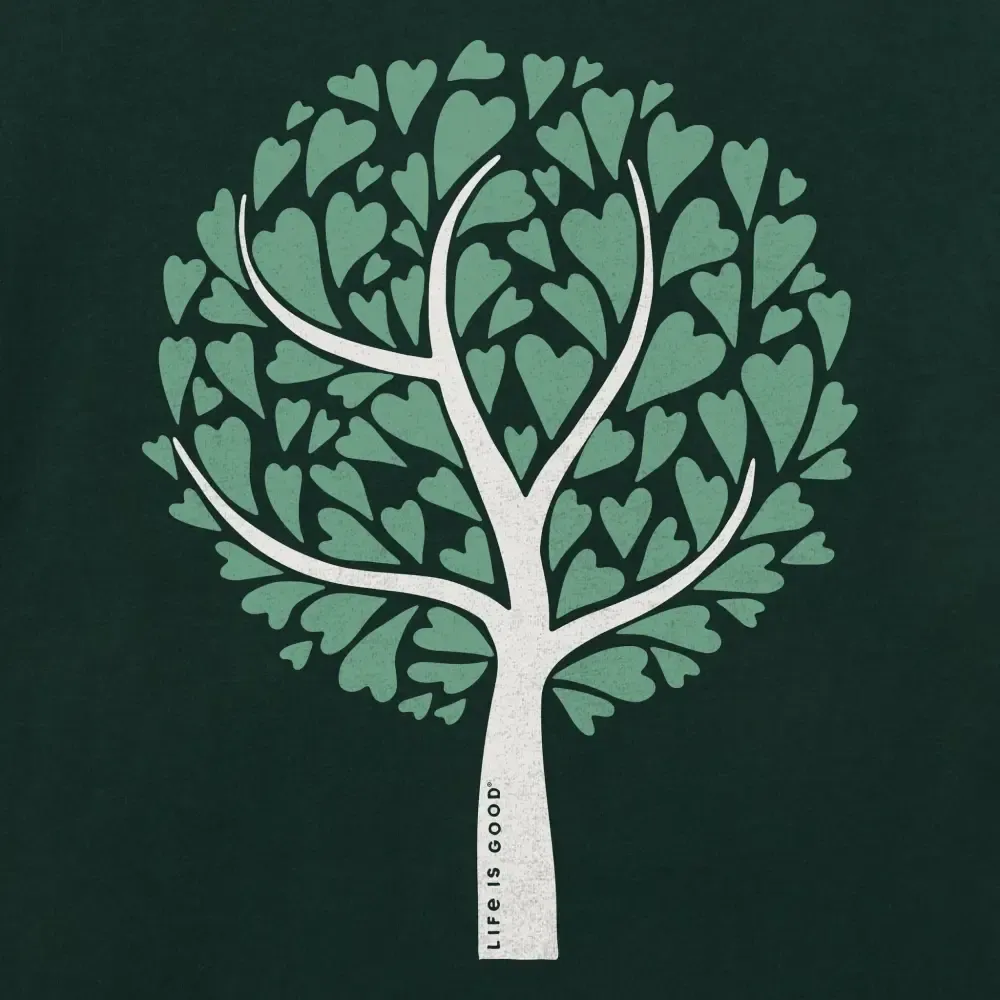 Women's Love Heart Tree Short Sleeve Crusher Tee