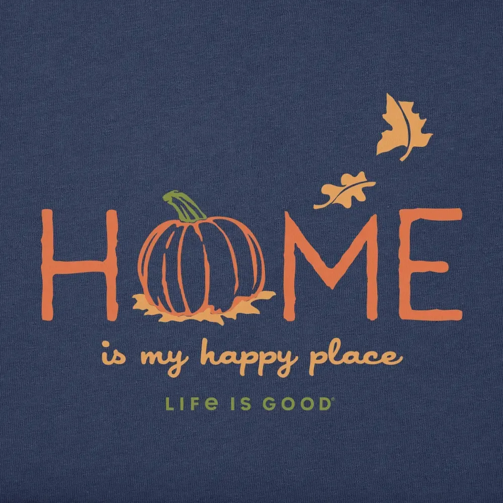 Women's Home is my Happy Place Fall Short Sleeve Crusher Tee