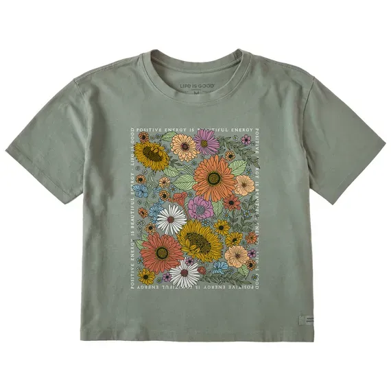 Women's Beautiful Energy Wildflowers  Crusher Boxy Tee