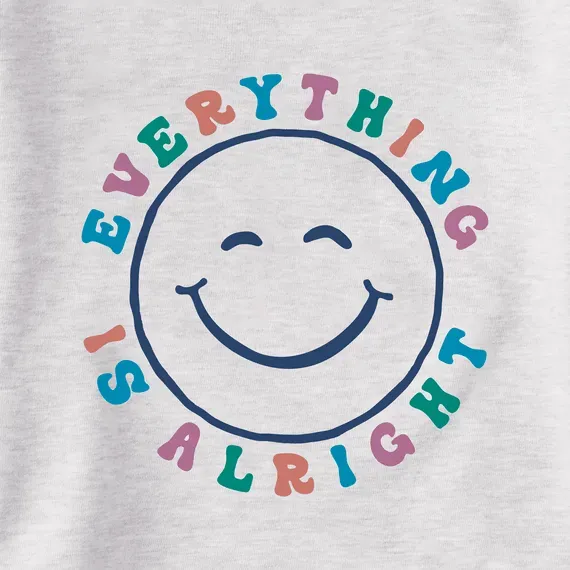 Women's Everything is Alright Smile Simply True Fleece Hoodie