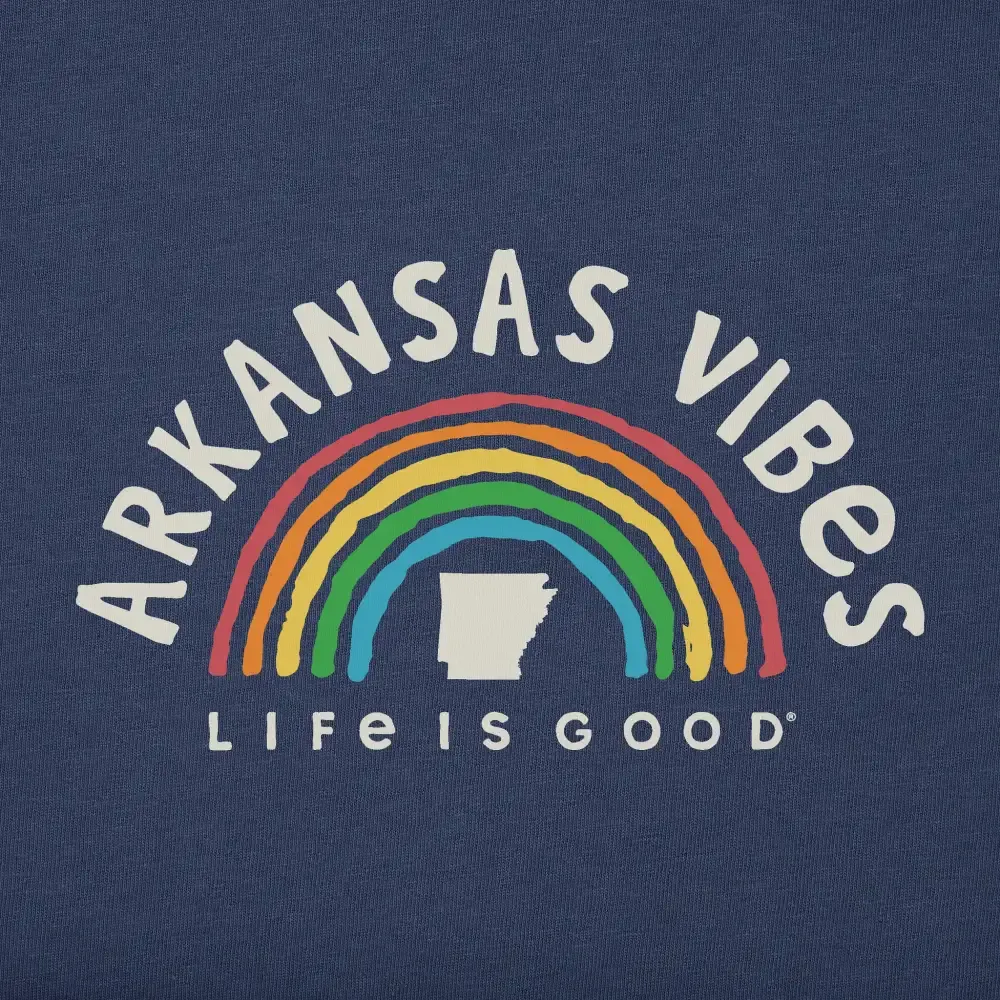 Women's Arkansas Rainbow Vibes Short Sleeve Crusher Tee
