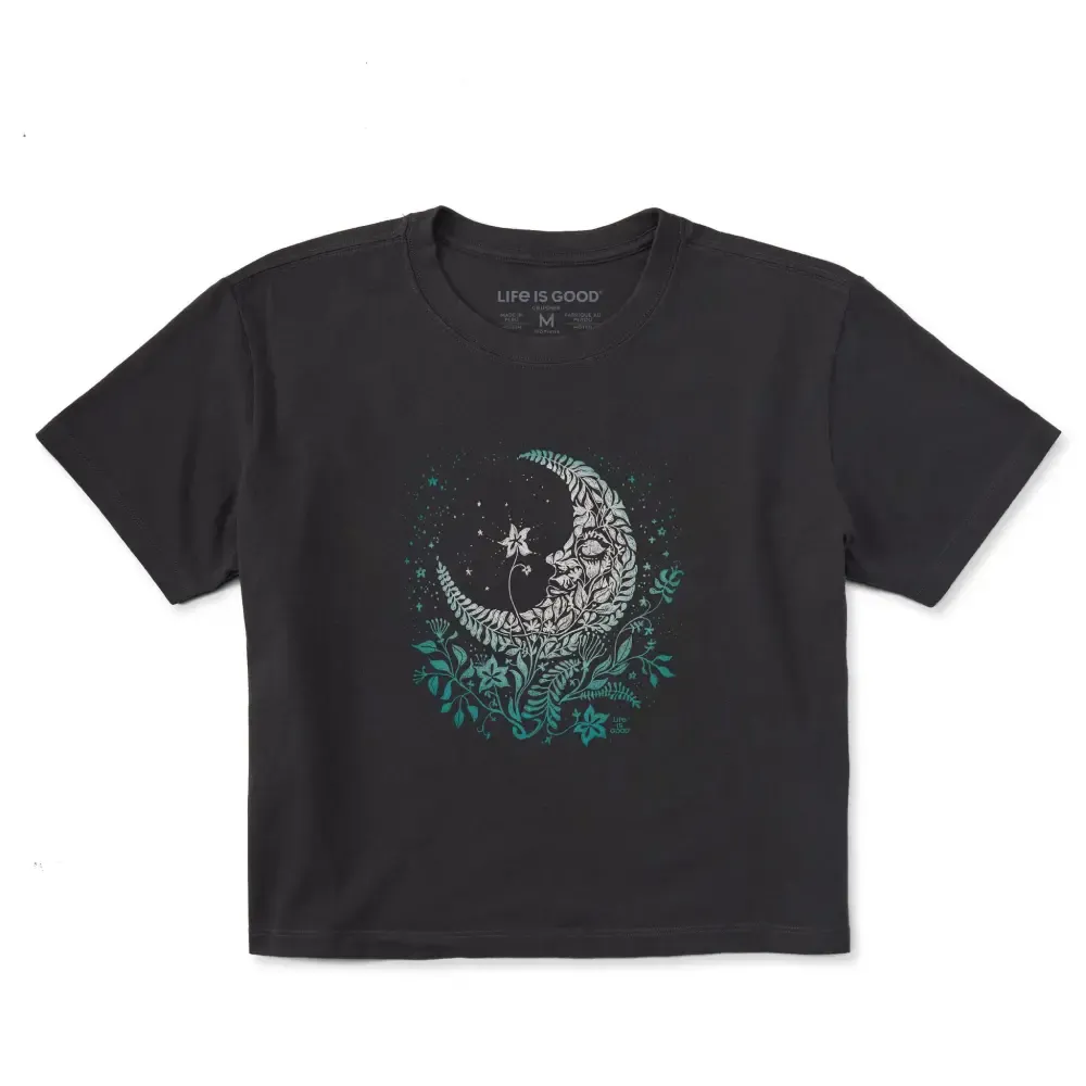 Women's Moon Bloom Short Sleeve Crusher Boxy Tee