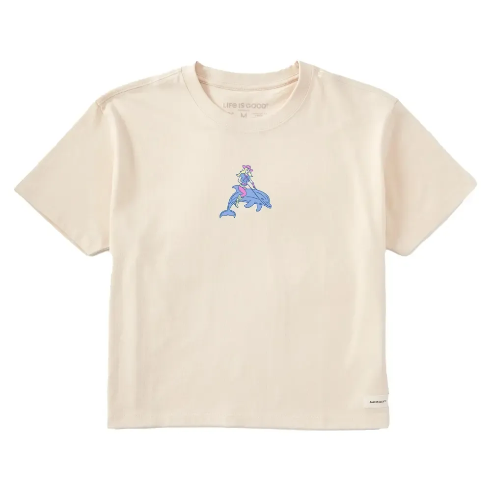 Women's Mini Dolphin Rider Short Sleeve Crusher Boxy Tee