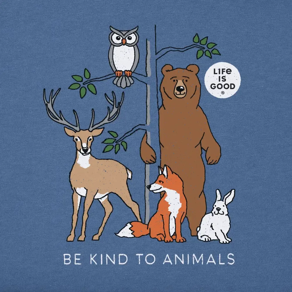 Women's Be Kind to Animals Short Sleeve Crusher Vee