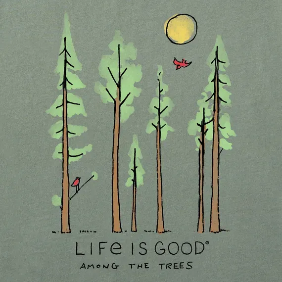 Women's Life is Good Among the Trees Simply True Fleece Crew