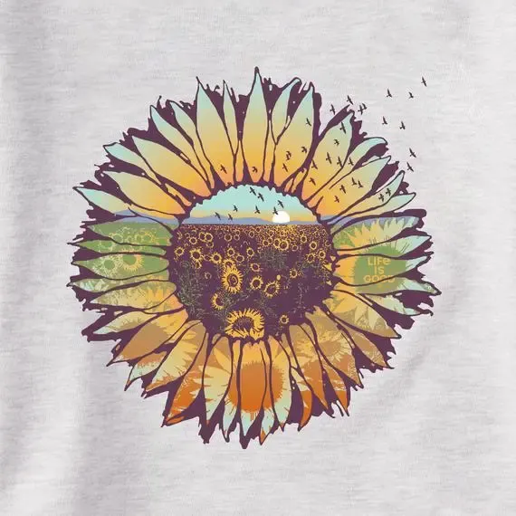 Women's Sunflowerscape Simply True Fleece Hoodie
