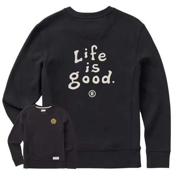 Women's LIG Vintage Wordmark Stacked Simply True Fleece Crew