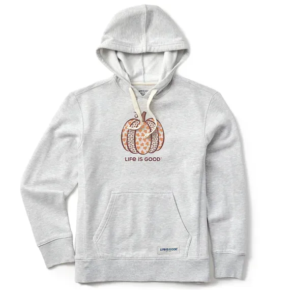 Women's Fall Pattern Pumpkin Simply True Fleece Hoodie