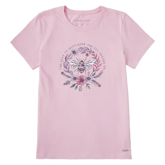 Women's Bee Happiness All Around Short Sleeve  Tee