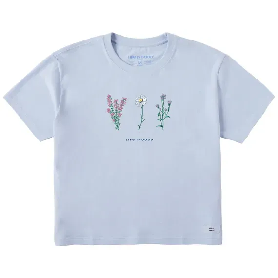 Women's Detailed Wildflowers  Crusher Boxy Tee