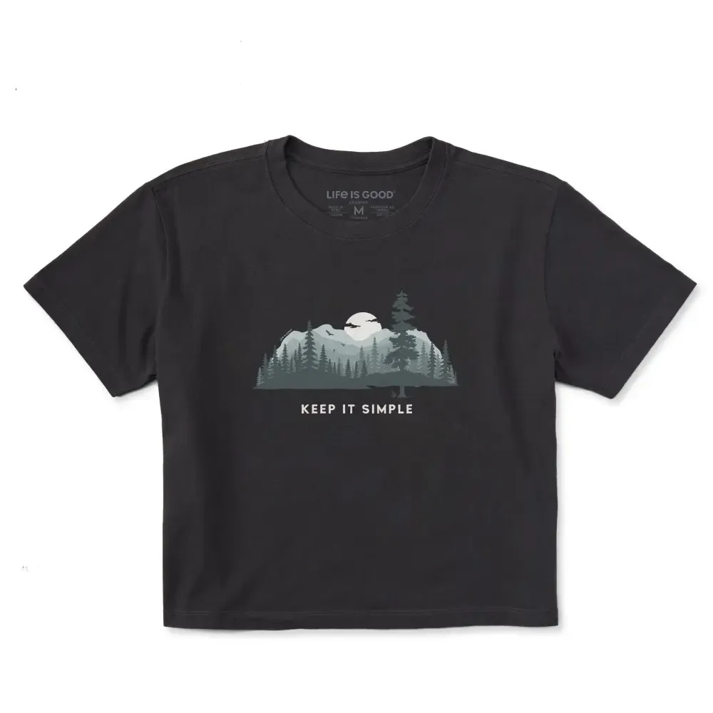 Women's Keep it Simple Evergreen Silo Short Sleeve Crusher Boxy Tee