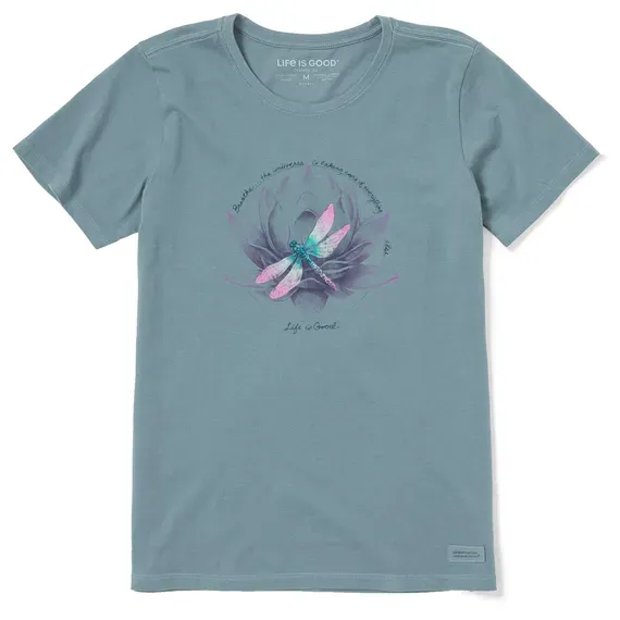 Women's Dragonfly Lotus Breathe Short Sleeve  Tee