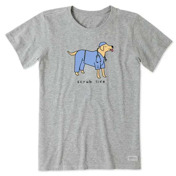 Women's Scrub Life Dog  Crusher Tee