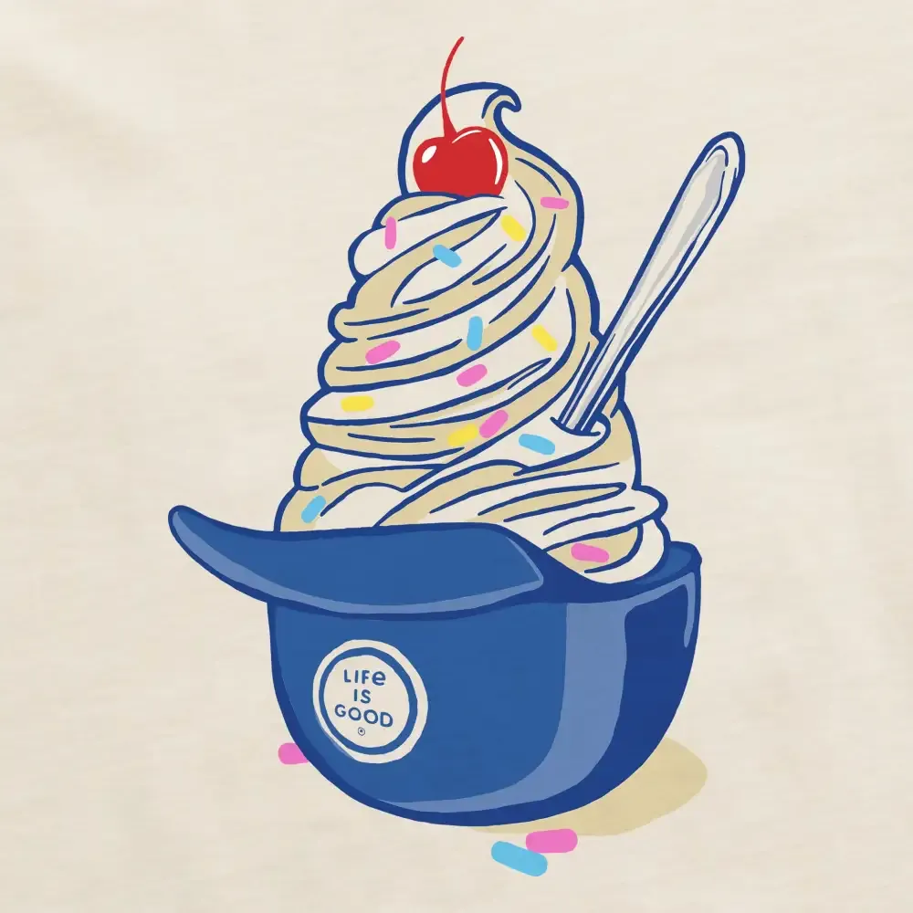 Women's Baseball Ice Cream Short Sleeve Crusher Boxy Tee
