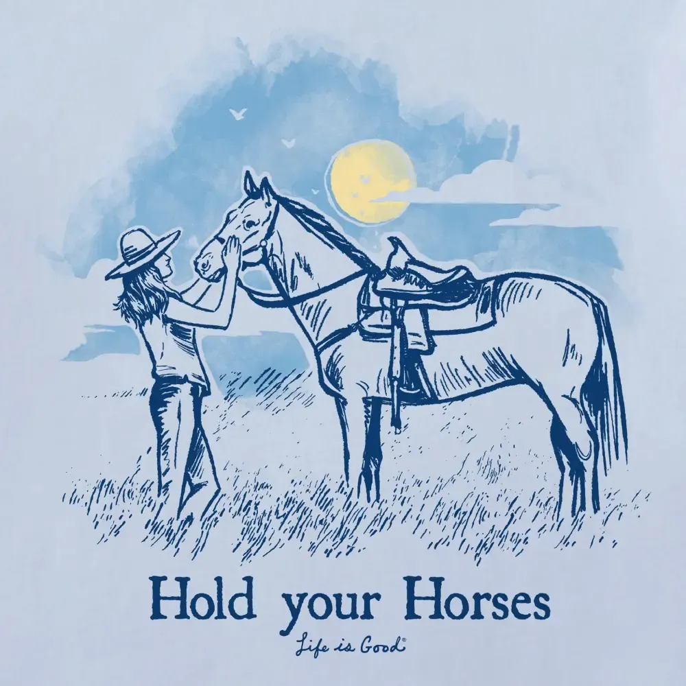 Women's Hold Your Horses Cowgirl Long Sleeve Crusher Vee