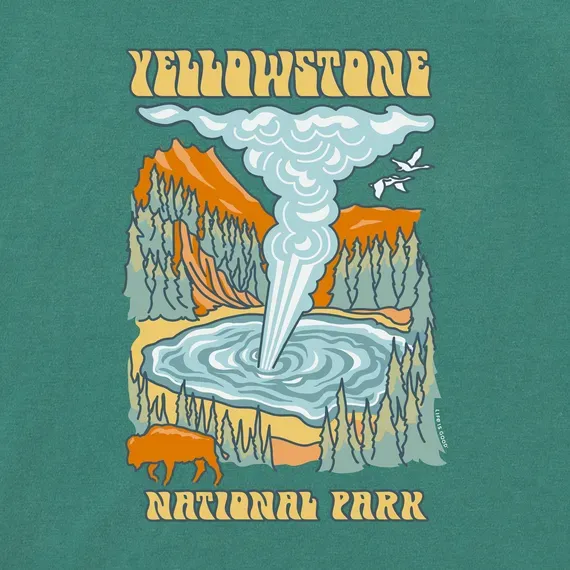 Women's Yellowstone Poster Simply True Fleece Crew