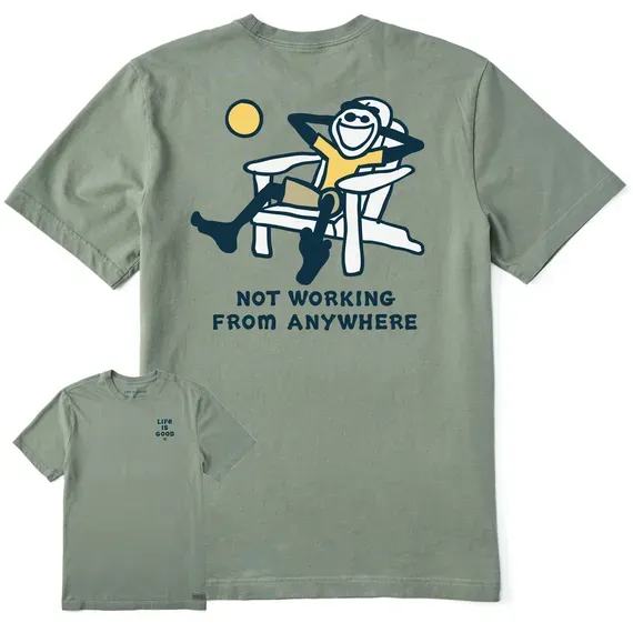 Men's Jake Not Working Adirondack Short Sleeve  Tee