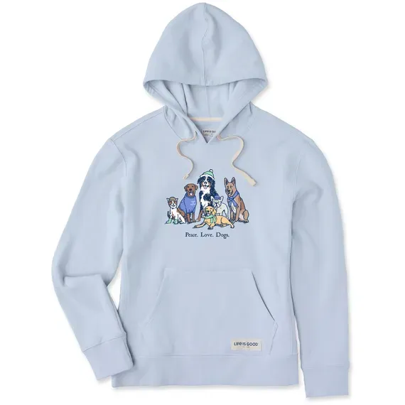 Women's Peace Love Dogs Winter Simply True Fleece Hoodie