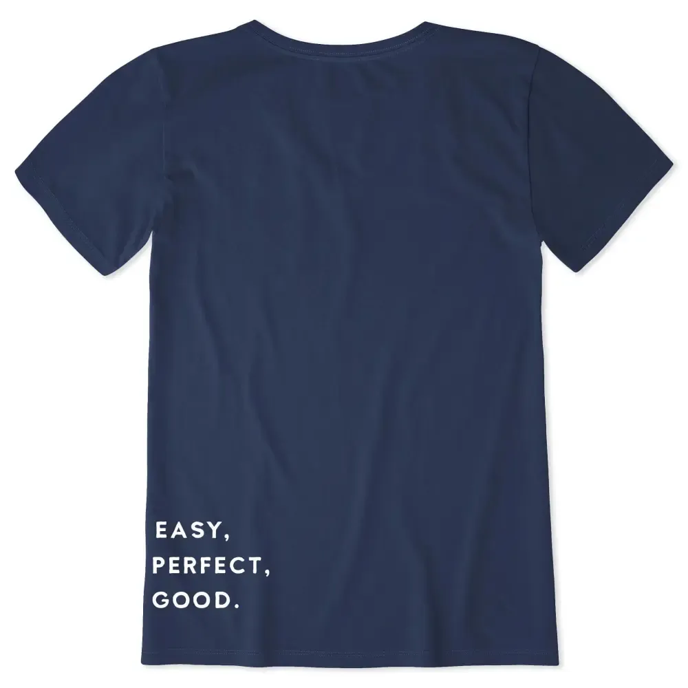 Women's Life Isn't Easy Message Short Sleeve Crusher Tee