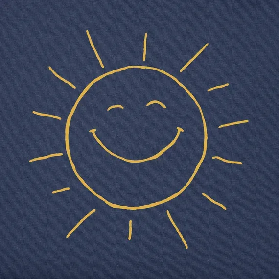 Women's Quirky Smiling Sun Simply True Fleece Crew