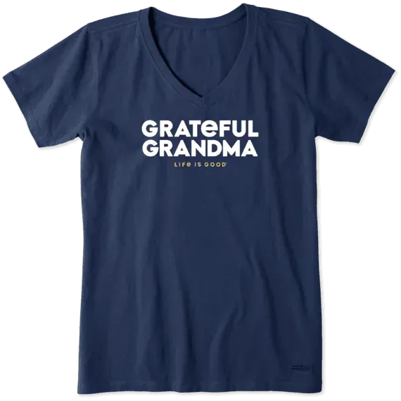 Women's Grateful Grandma  Crusher Vee