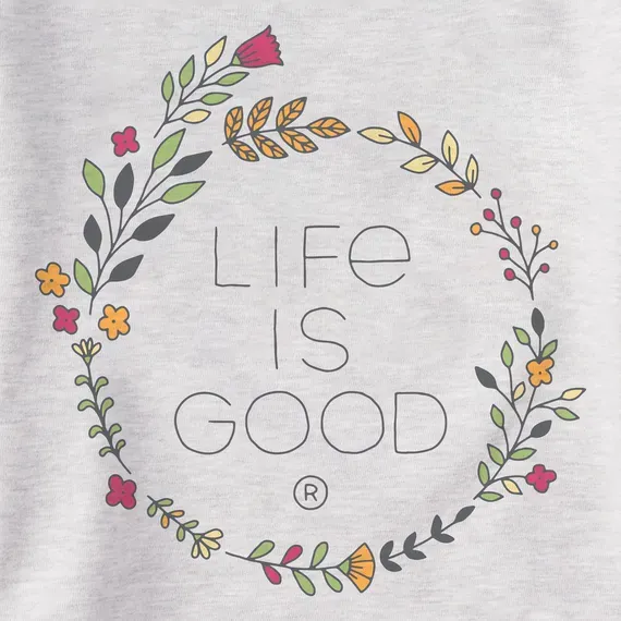 Women's Branded Stacked Floral Coin Simply True Fleece Crew