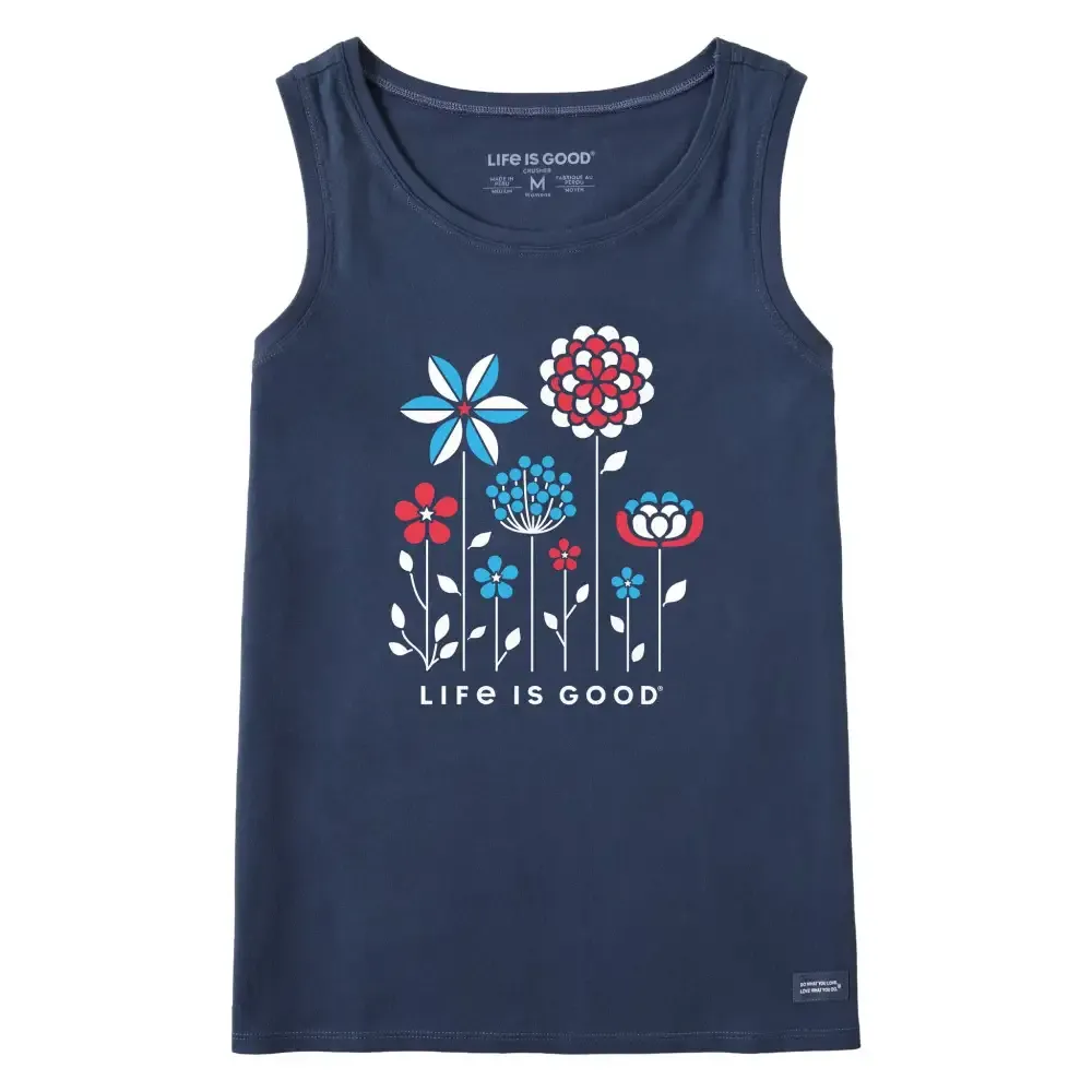 Women's Americana Flowers Crusher Tank