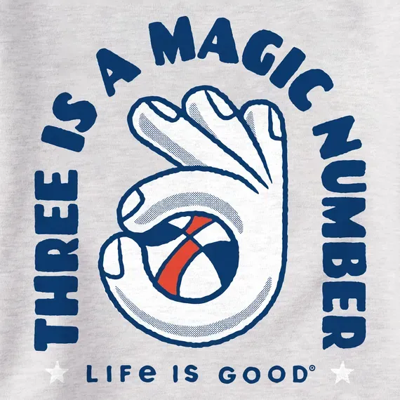 Women's Three is a Magic Number Simply True Fleece Crew