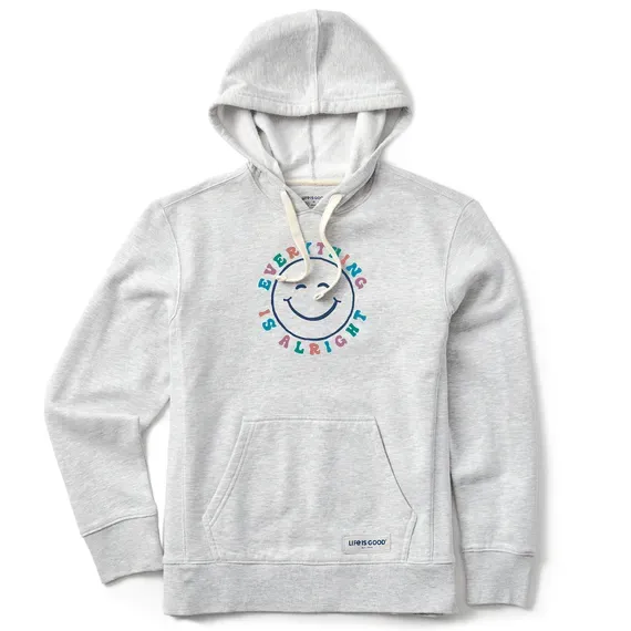 Women's Everything is Alright Smile Simply True Fleece Hoodie