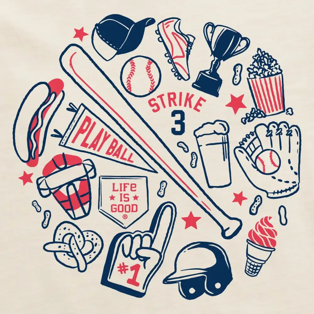 Women's Baseball Medley Short Sleeve Crusher Boxy Tee