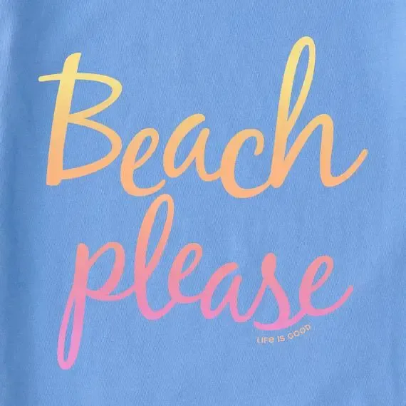 Women's Beach Please  Short Sleeve Vee