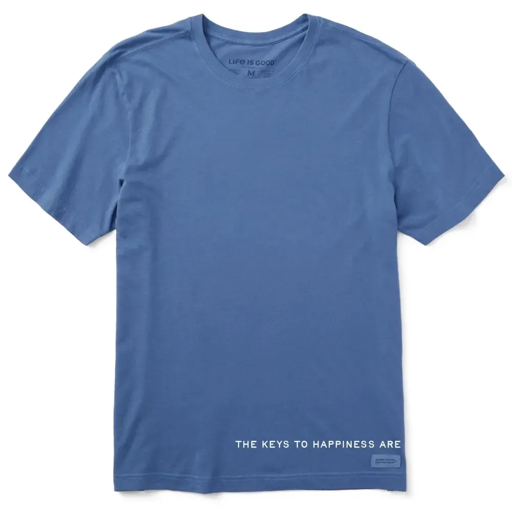 Men's Keys to Happiness Wrap Short Sleeve Crusher Tee