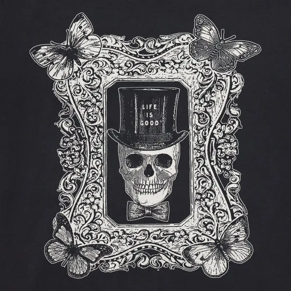 Women's Antique Treat Every Day Skull Long Sleeve Crusher Tee