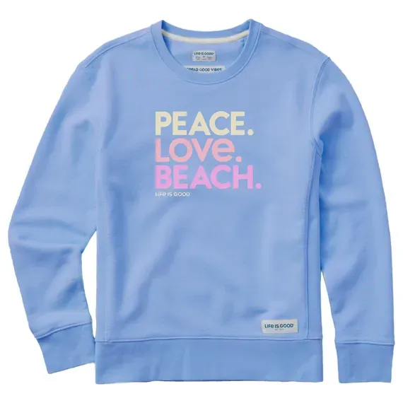 Women's Peace Love Beach Simply True Fleece Crew