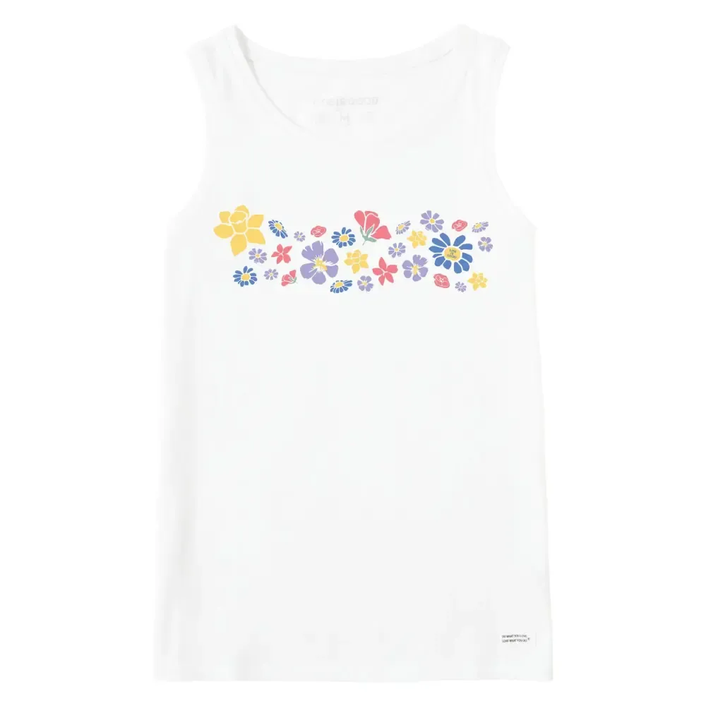 Women's Spring Wildflowers Pattern Crusher Tank