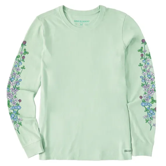 Women's Clovers & Wildflowers Long Sleeve Crusher Tee