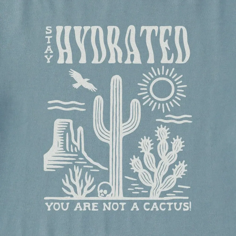 Women's Stay Hydrated Cactus Short Sleeve Crusher Tee