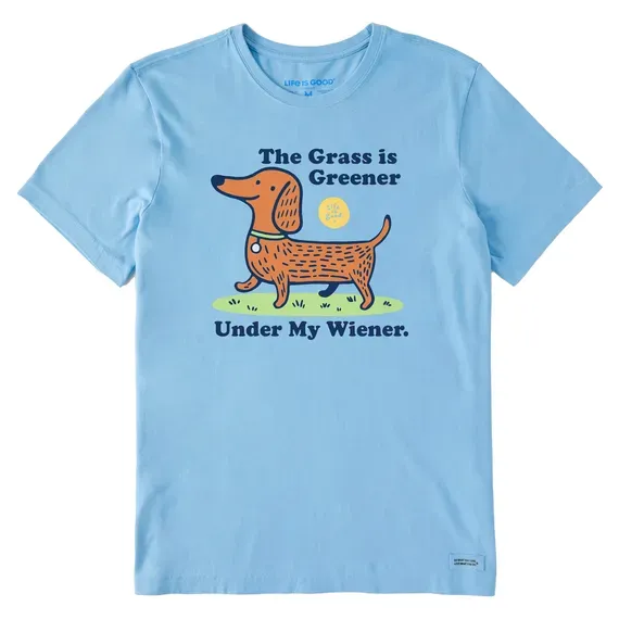 Men's Grass is Greener Wiener  Crusher Tee
