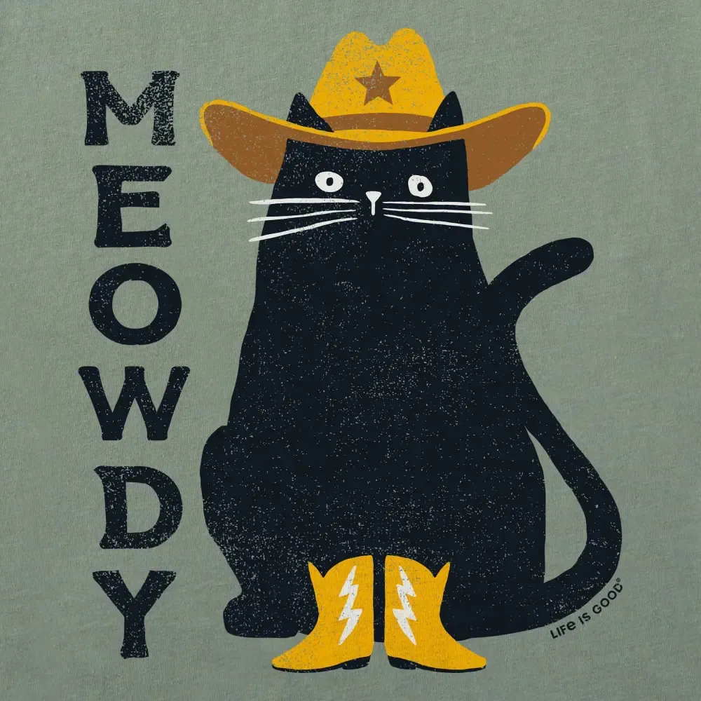 Women's Meowdy Cowboy Cat Short Sleeve Crusher Tee
