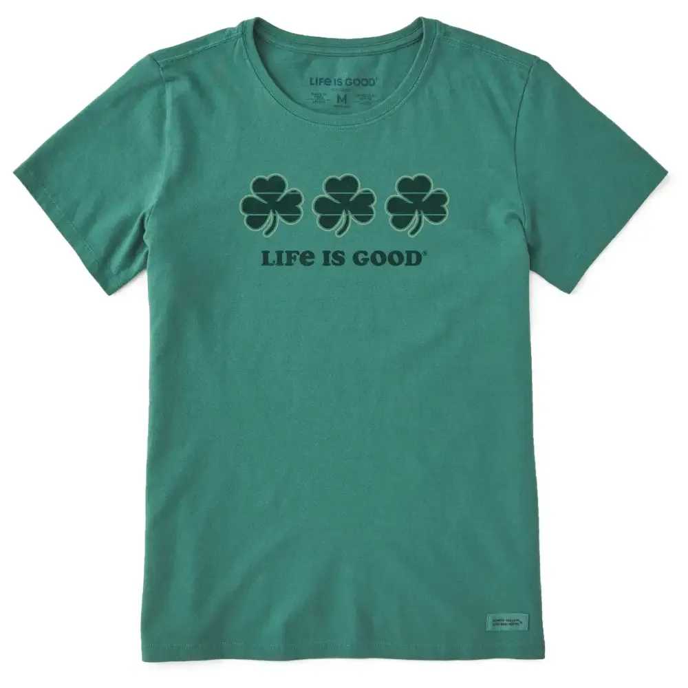 Women's 3 Clovers Stripe Short Sleeve Crusher Tee