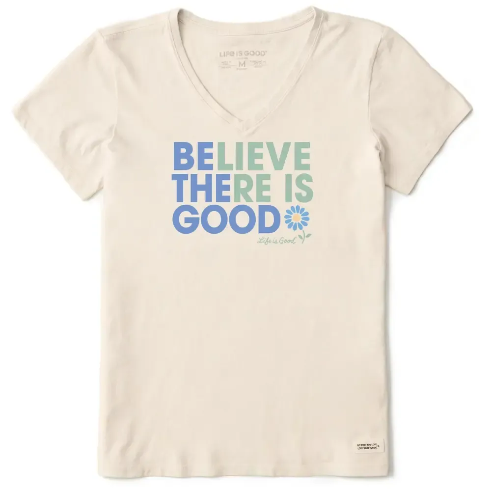 Women's Be The Good Daisy Short Sleeve Crusher Vee