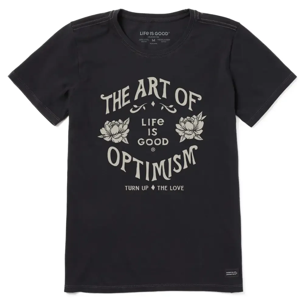 Women's Art of Optimism Peonies Short Sleeve Tee