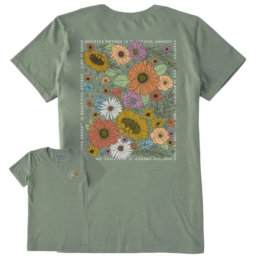 Women's Beautiful Energy Wildflowers Short Sleeve Tee