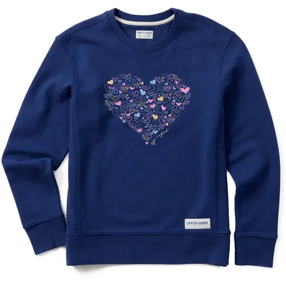 Women's Hearty Heart Simply True Fleece Crew