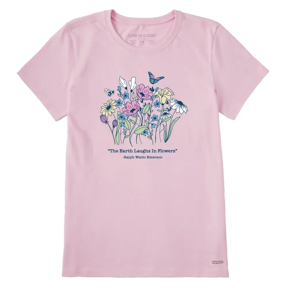 Women's Laughing Flowers Short Sleeve Tee