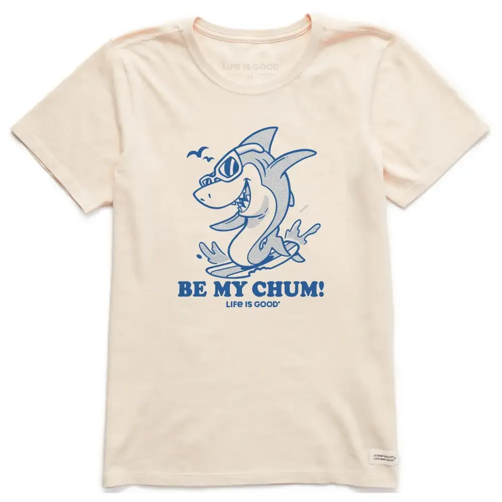 Women's Be My Chum Shark Short Sleeve Crusher Tee