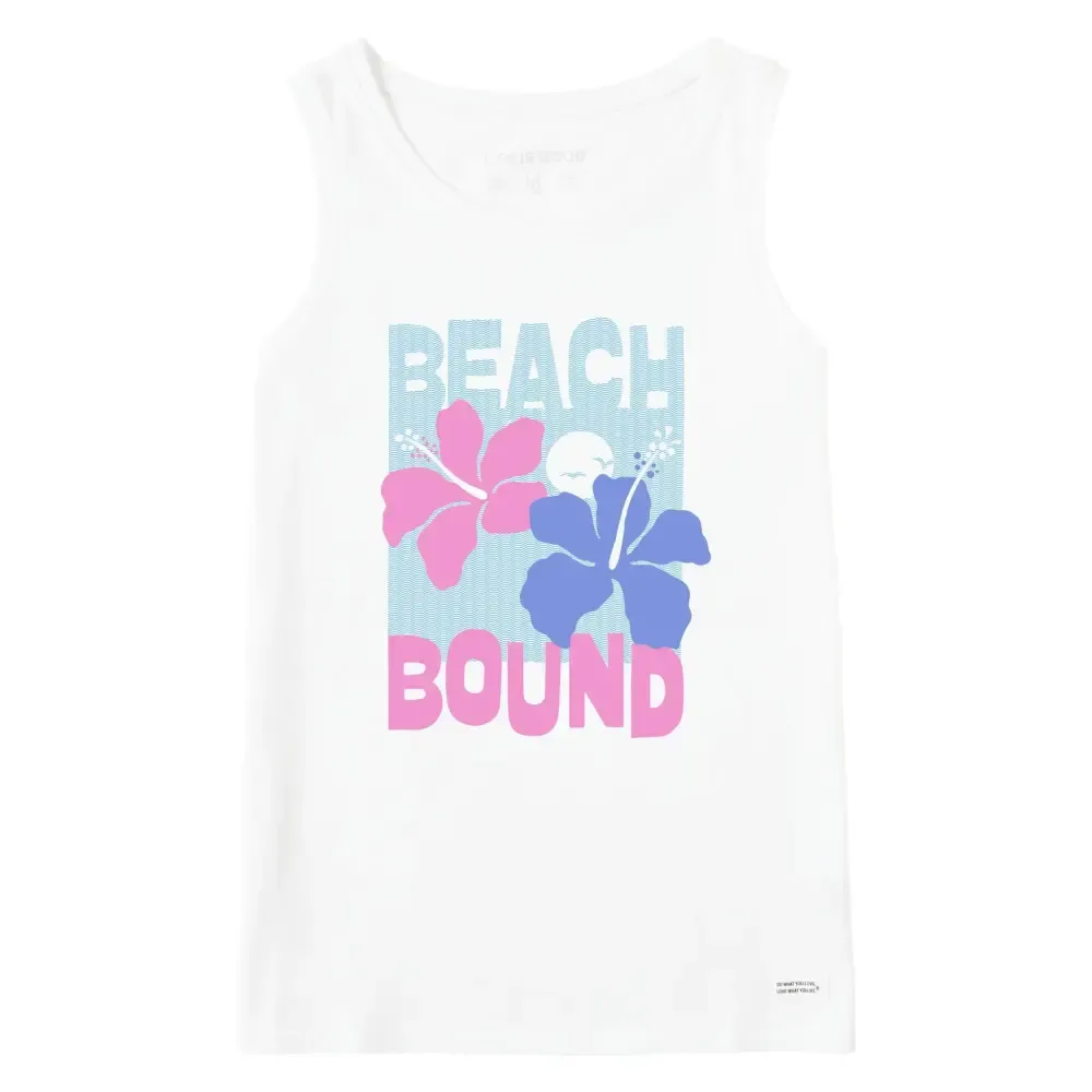 Women's Beach Bound Two Hibiscus Crusher Tank