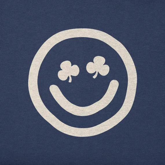 Women's Clean Clover Smile Face Simply True Fleece Hoodie