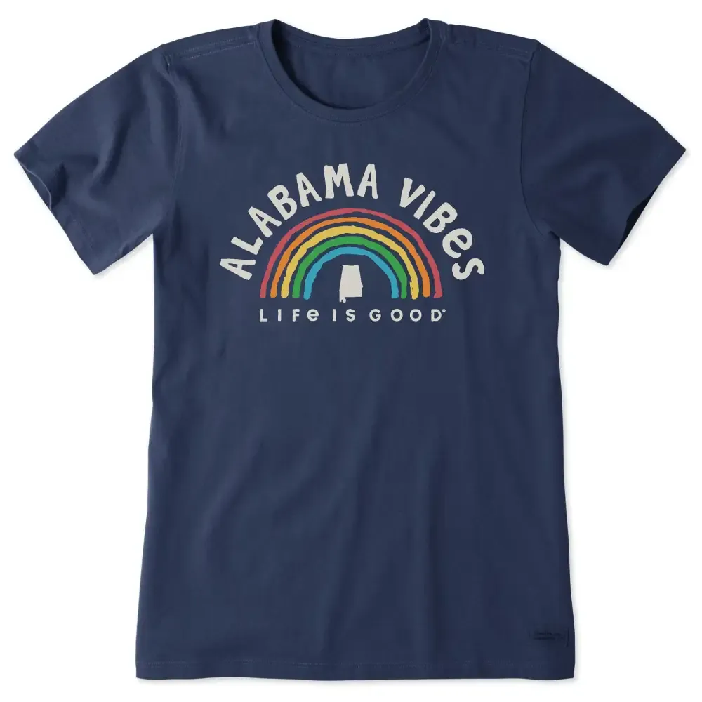 Women's Alabama Rainbow Vibes Short Sleeve Crusher Tee